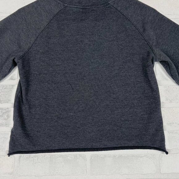 Jordan Basketball Charcoal Grey Short Sleeve Crop Sweatshirt, Size Girls 10-12 - Picture 8 of 11